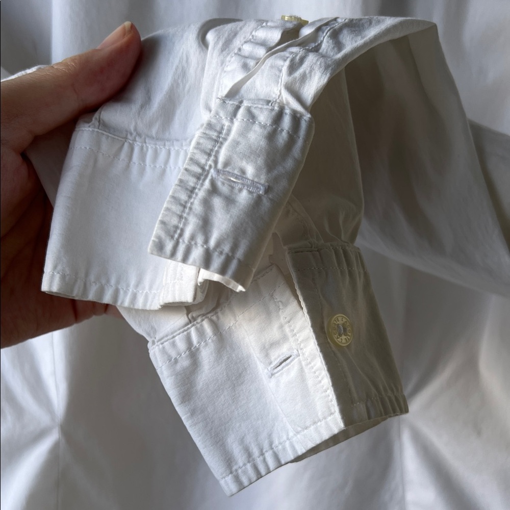 Lacoste Boy’s Crisp White Button-Down Shirt Size 42 or XL - Picture 7 of 10